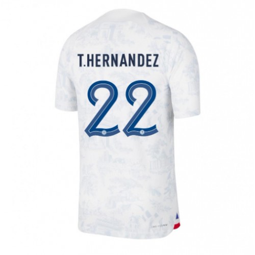 Frankrike Theo Hernandez #22 Bortatröja VM 2022 Kortärmad Frankrike Theo Hernandez #22 Bortatröja VM 2022 Kortärmad